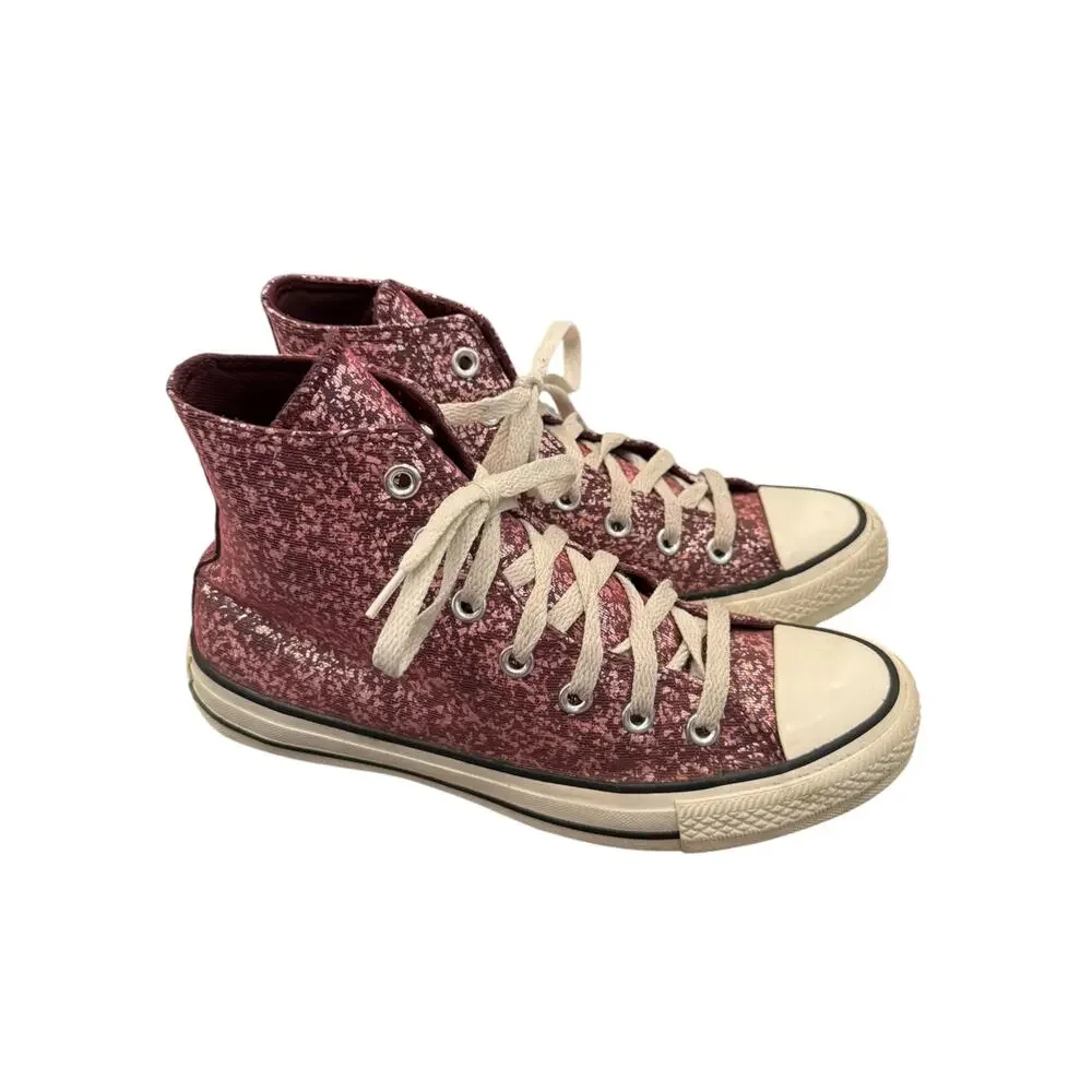 Converse Chuck Taylor All Star Glitter Hi Orchid Abyss A11137C Women’s 7.5